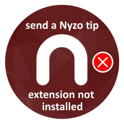 Nyzo image indicating this page accepts tips but the browser extension is not installed and activated
